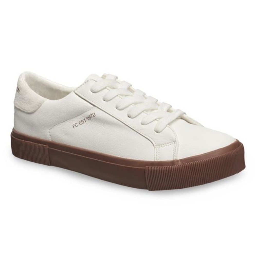 French Connection Becka Two Tone Creamy White & Brown Bottom Sneakers Size 8